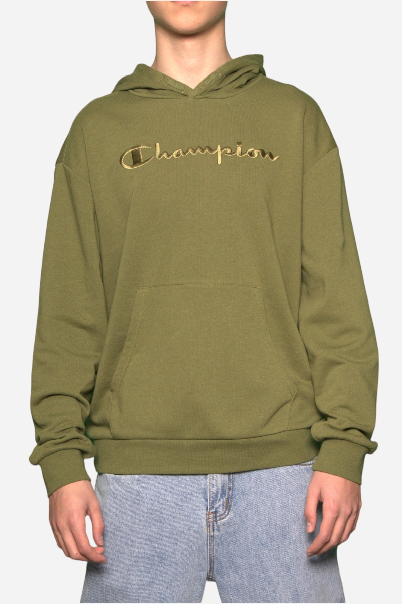 Champion Hoodie med broderi - Basic - Grön