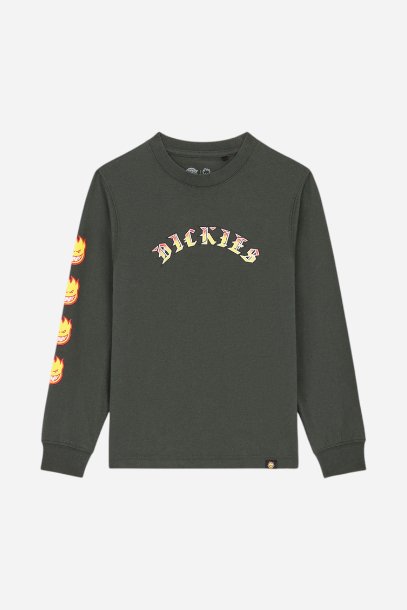 Dickies X Spitfire Junior LS T-shirt - Olivgrön