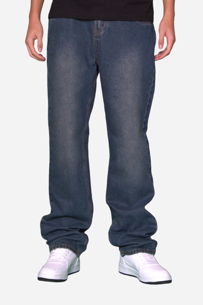 Fraizer - Junior - Baggy Jeans - Blue Dirty Wash