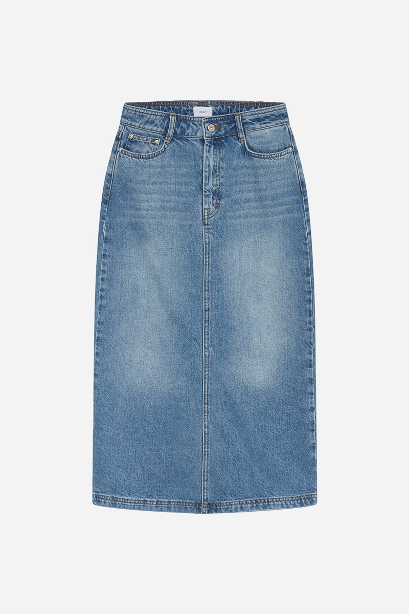 GRUNT Elisa Denimkjol Vintage Blå - Blå Vintage