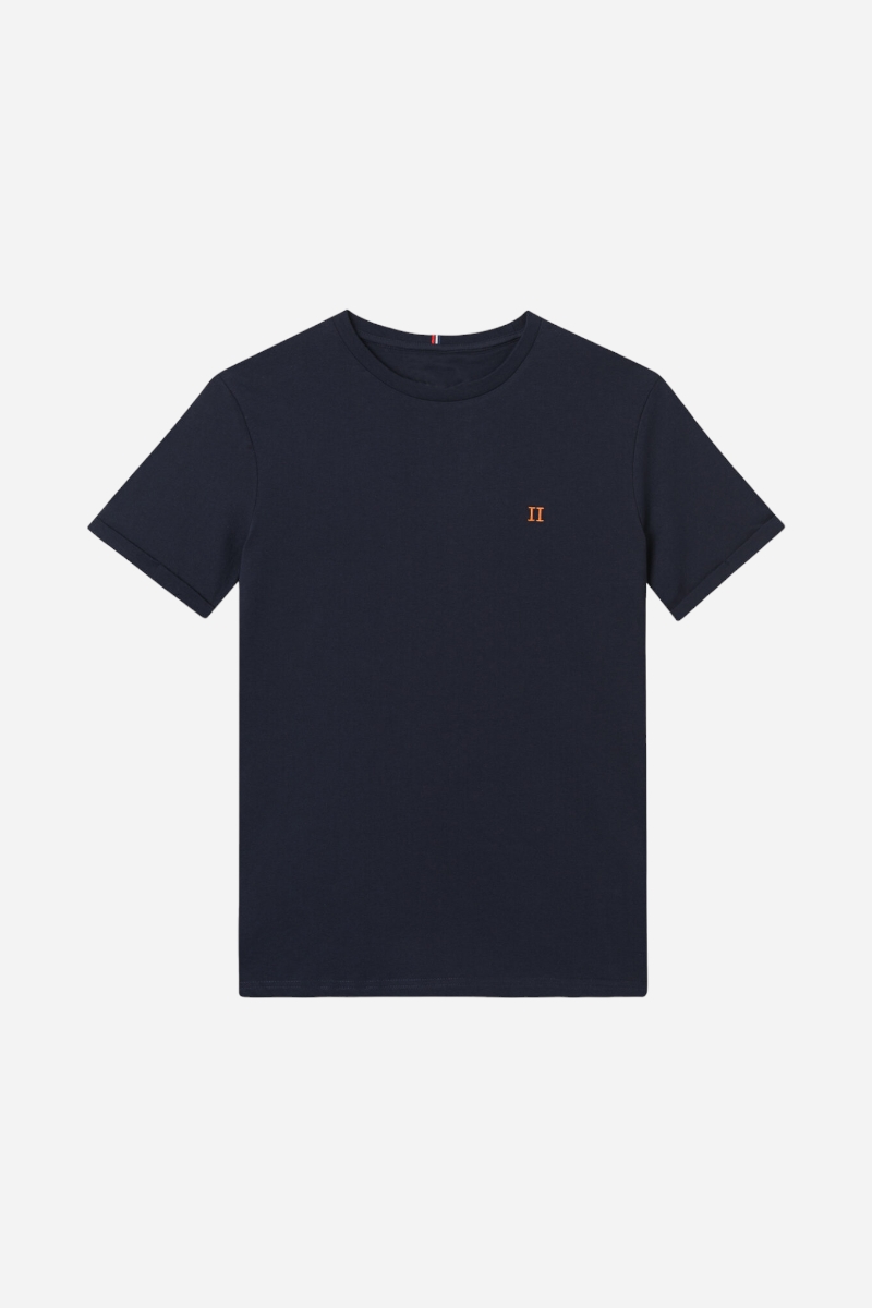 Les Deux T-shirt - Nørregaard - Mörk Marinblå/Orange