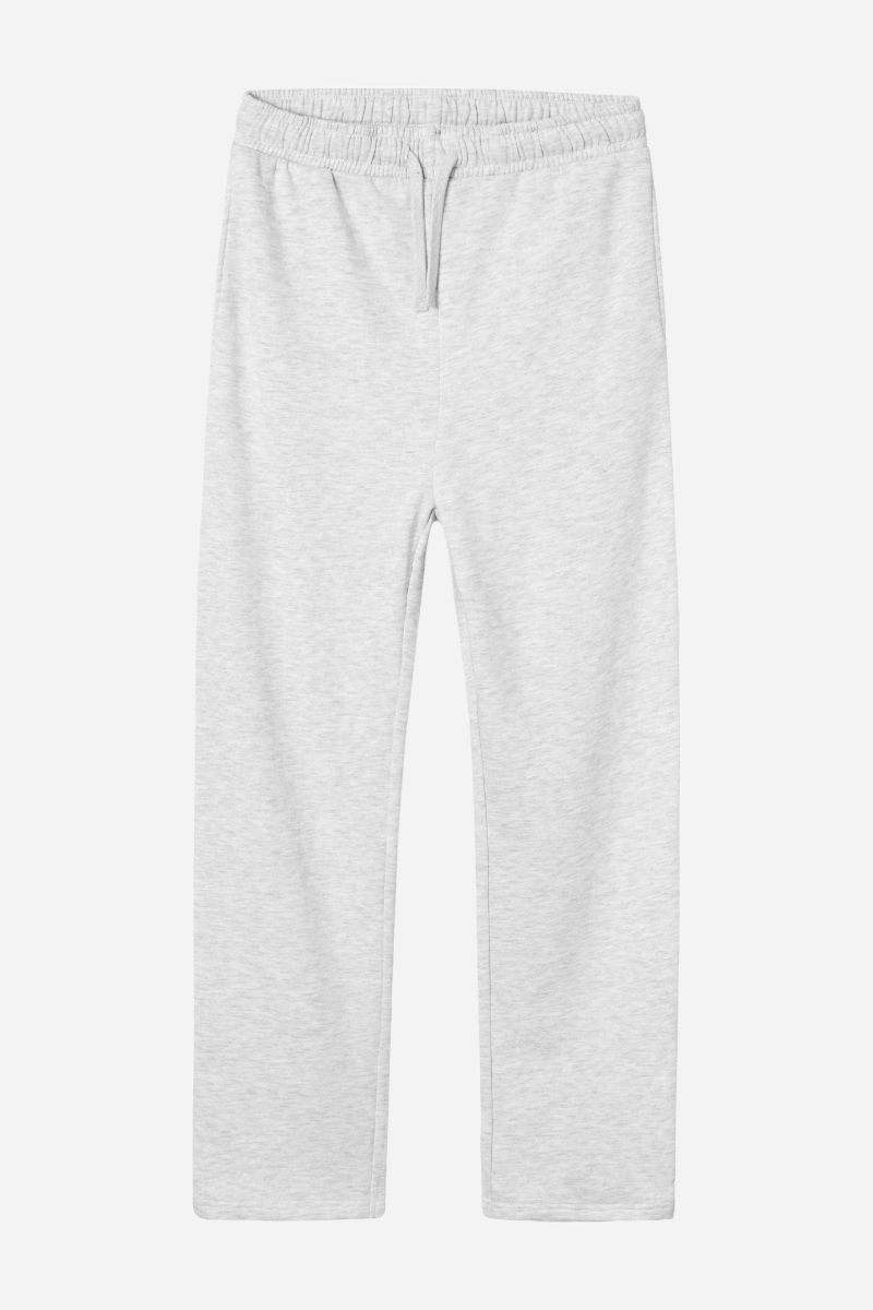 LMTD Nizu Bru Straight Sweatpants - Ljusgrå Melange