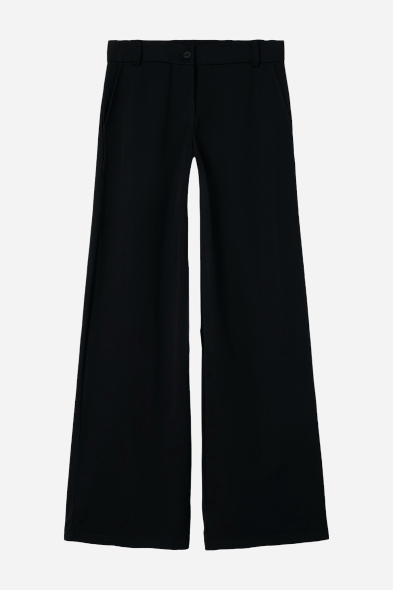 LMTD Straight Wide Pants - Svart