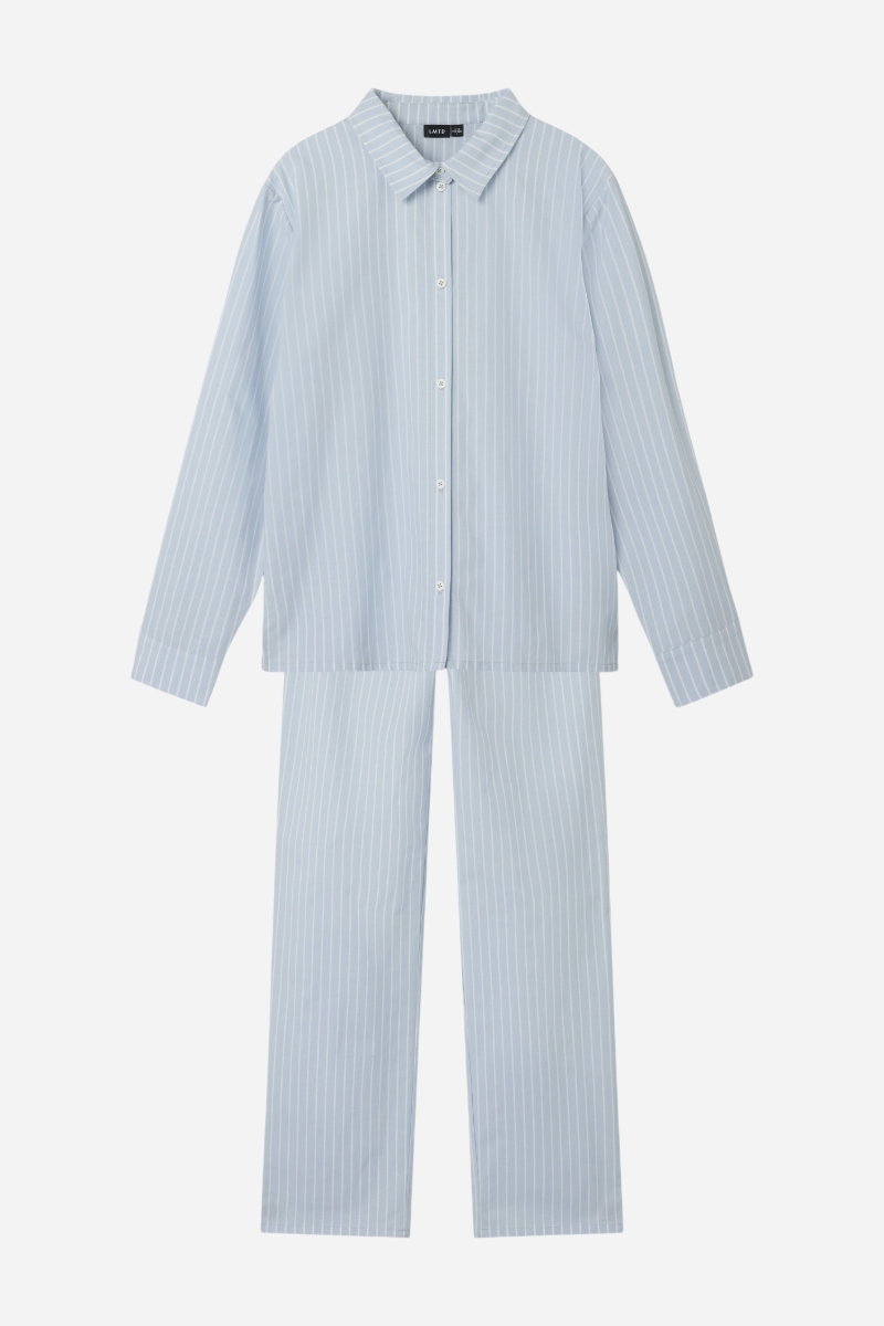 LMTD Stripy Pyjamas Set - Kentucky Blue / White 