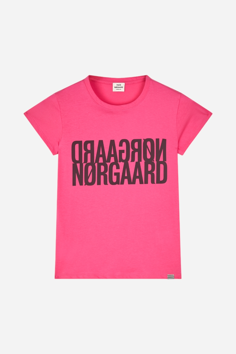 Mads Nørgaard Ekologisk T-shirt - Tuvina - Carmine Rose