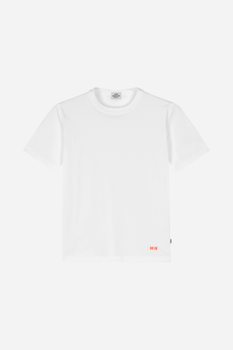 Mads Nørgaard Soft Single T-shirt - Theo - Vit