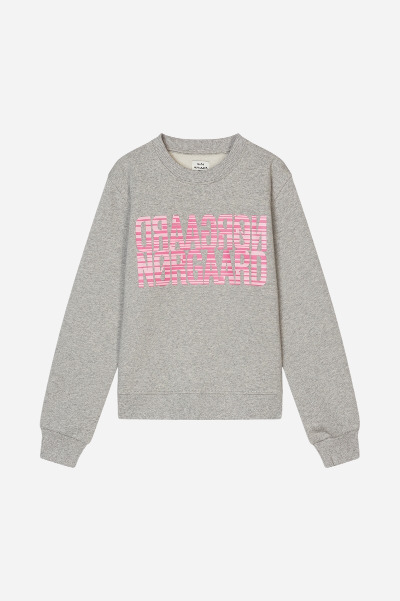 Mads Nørgaard Organic Sweatshirt Talinka - Ljusgrå Melange