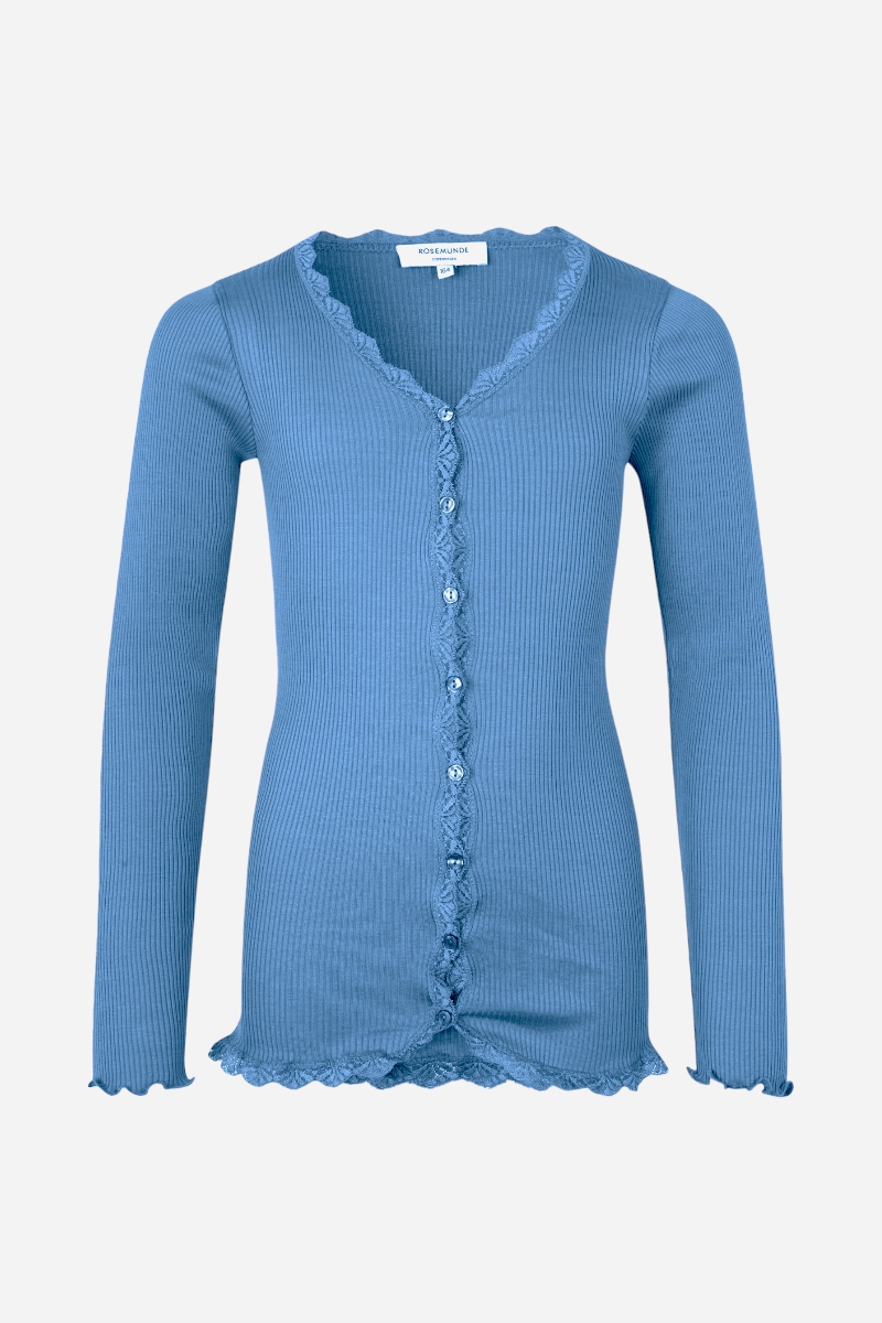 Rosemunde Silk Cardigan - Blue Heaven