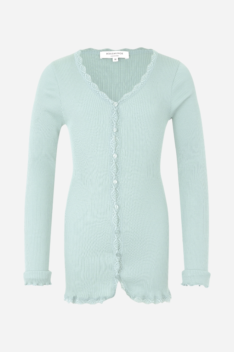 Rosemunde Silk Cardigan - Karibiska havet