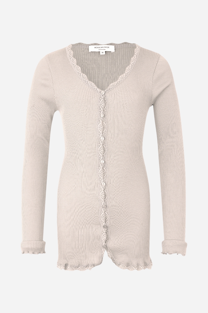 Rosemunde Silk Cardigan Lace - Silver Foder