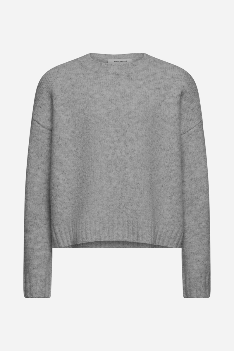 Rosemunde Magnolia O-neck Pullover - Ljusgrå Melange