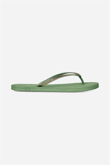 Rosemunde flip flops med glitter - Green Garden