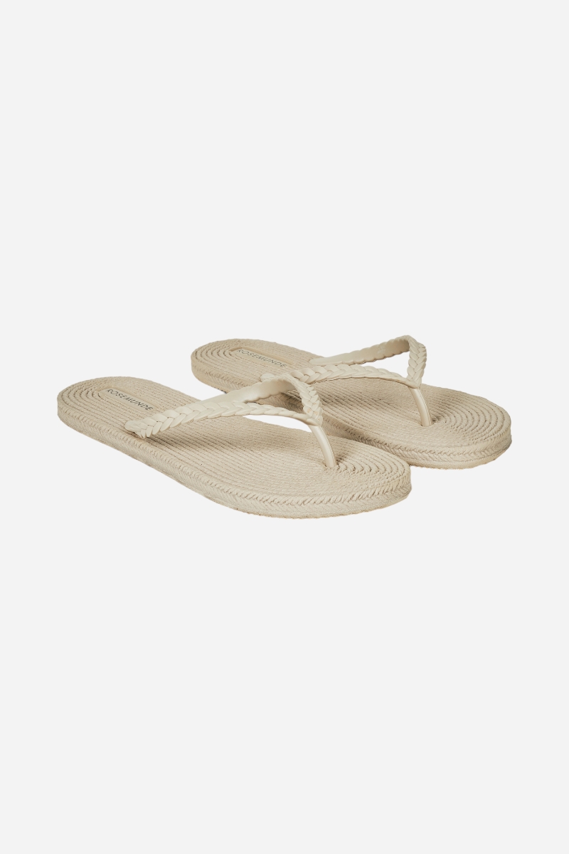 Rosemunde Flip flops med flätor - Sand