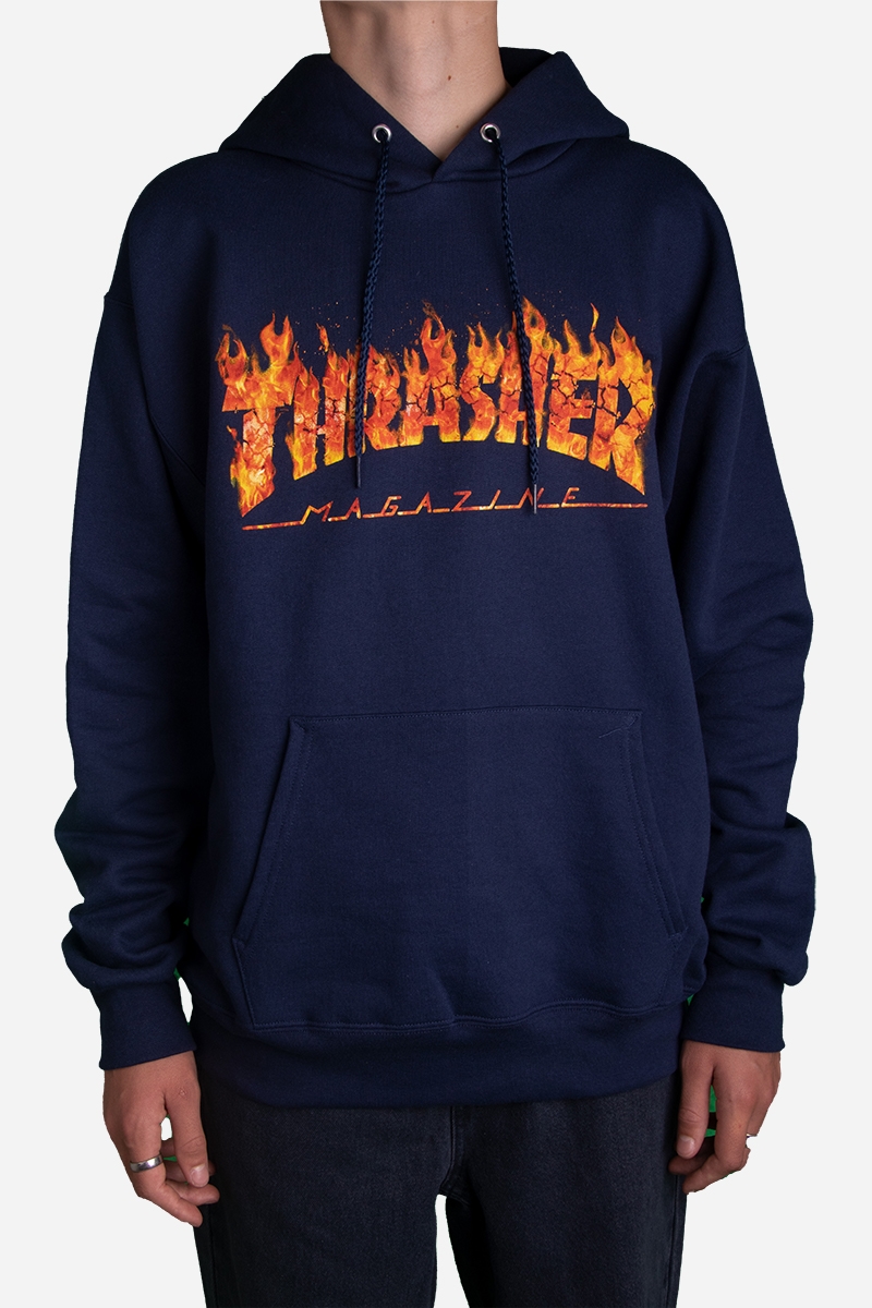 Thrasher Inferno Hood - Marinblå