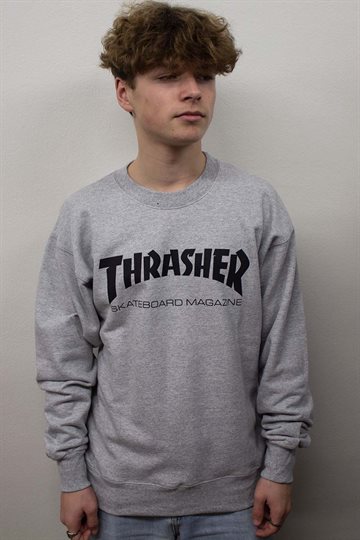 Thrasher Sweatshirt - Skate Mag - Grå