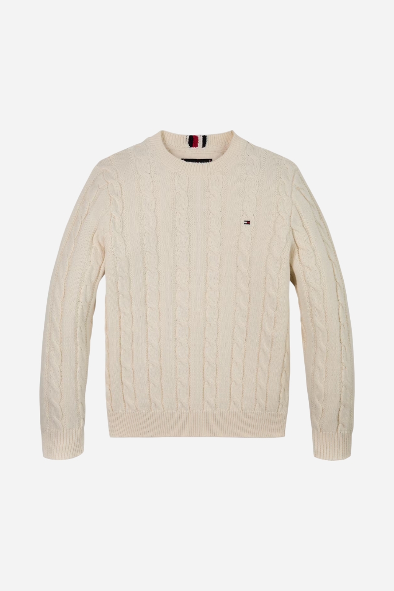 Tommy Hilfiger Essential Cable Sweater - Ivory Petal