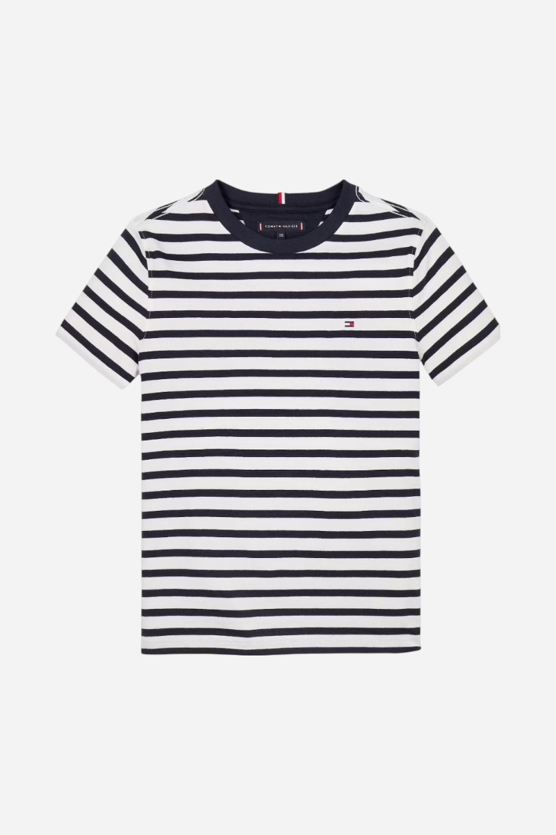 Tommy Hilfiger Essential Cotton Tee - Dark Night Navy / White Breton Stripe