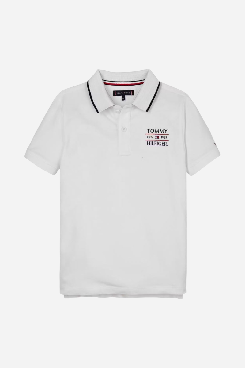 Tommy Hilfiger Flag Polo - Vit