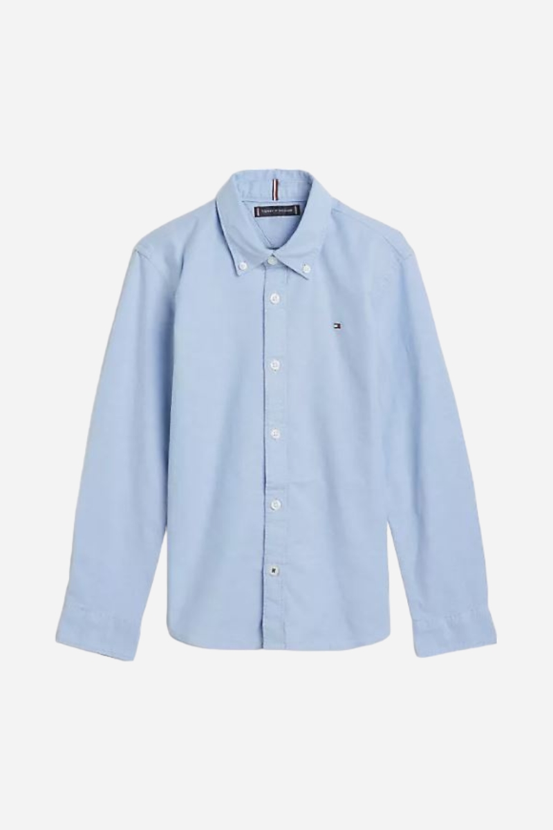 Tommy Hilfiger Skjorta L/E - Stretch Oxford - Calm Blue